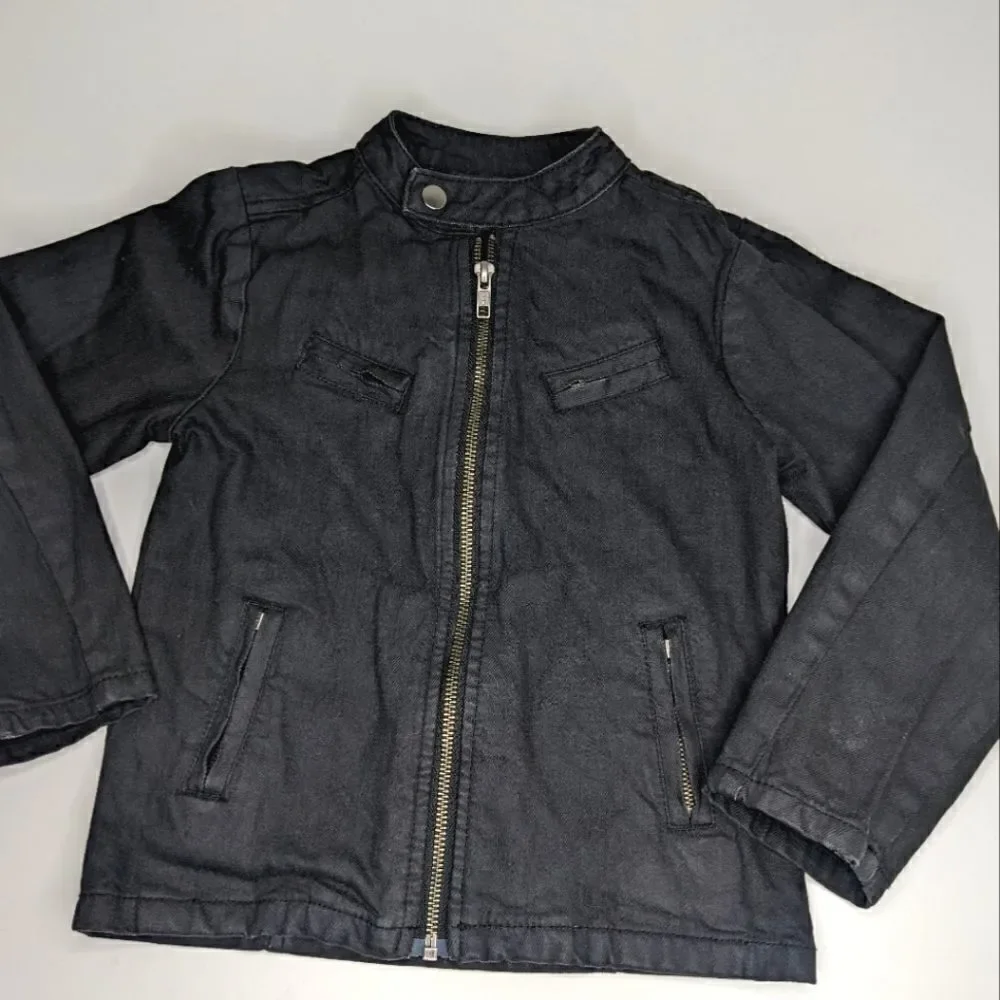 Art Class Black Zip Moto Jacket size XS
